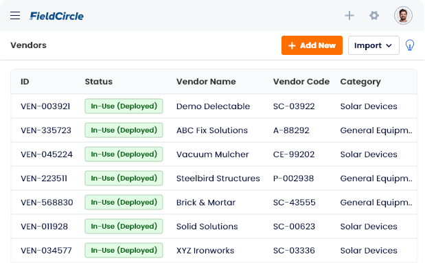 Vendor Management