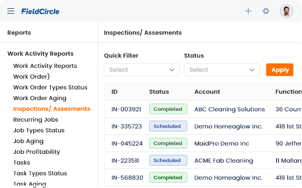 Preventive Maintenance (PM) Reporting