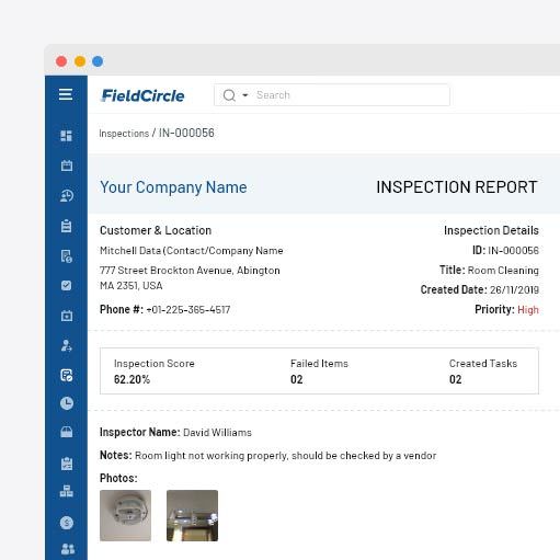 Inspections and audits in Facility management software