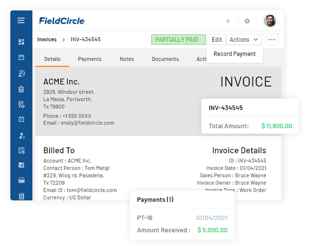 Invoice and payment